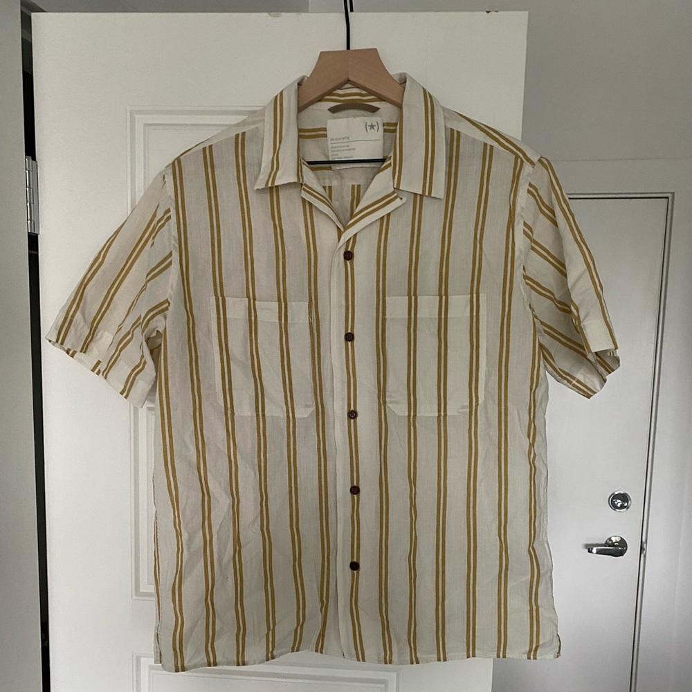 Banana Republic Striped Cuban Shirt